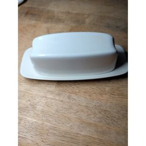 Lenoxware Lenox Ware White Melamine Covered Butter Dish Vintage Rectangle USA VG